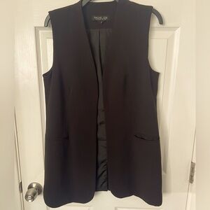 Rachel Zoe Black Sleeveless Blazer Vest